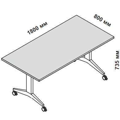 Стол складной 180х80 см Oyo  175618