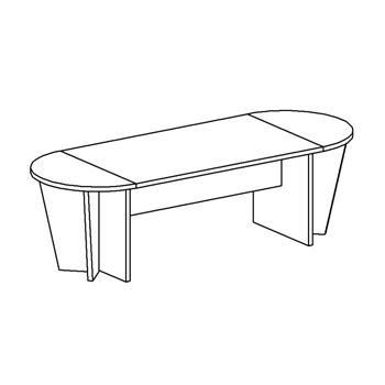 Переговорный стол 240 см KSP-1+KPR-1(2)+KOU(2)