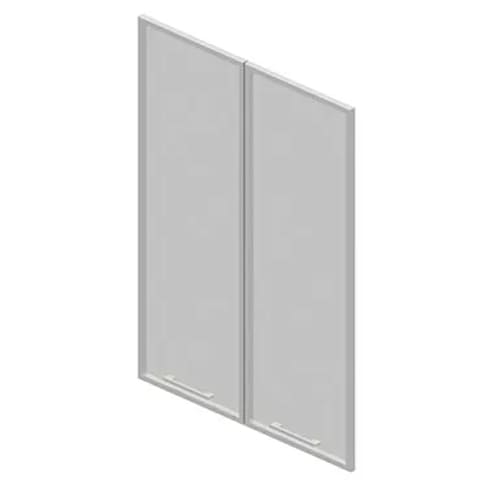 Двери средние стеклянные тонированные в алюминиевой раме  Vegas V-01.2