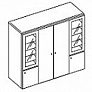 Шкаф для бумаг с гардеробом высокий с боковинами из кожи Sirio PVSIRC4 боковины 332