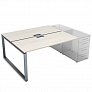 Сдвоенный стол системы Бенч на 2 рабочих места 160х143,5 см. Gloss О СТБ-О.974