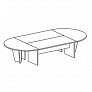 Переговорный стол 330 см KSP-1(2)+KPR-2(2)+KOU(2)