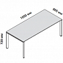 Стол руководителя 160 см на П-образных опорах 5-th Element 153890 