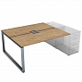 Сдвоенный стол системы Бенч на 2 рабочих места 140х143,5 см. Gloss О СТБ-О.979