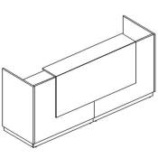 Стойка ресепшен прямая (полка высокая) с подсветкой A4 А4 9837-2