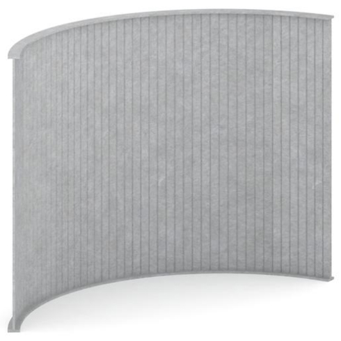 Напольная радиальная перегородка  VE.NRP-1800