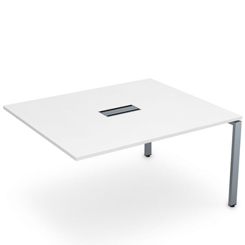 Конечный модуль переговорного стола системы Бенч на 2 рабочих места 120х120 см.  СПГК-П.926 Gloss 