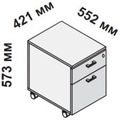 Тумба с ящиком для файлов с замком и доводчиком 5-th Element 114302