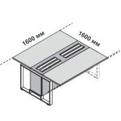 Центральный модуль переговорного стола на опоре I-Meet 146554