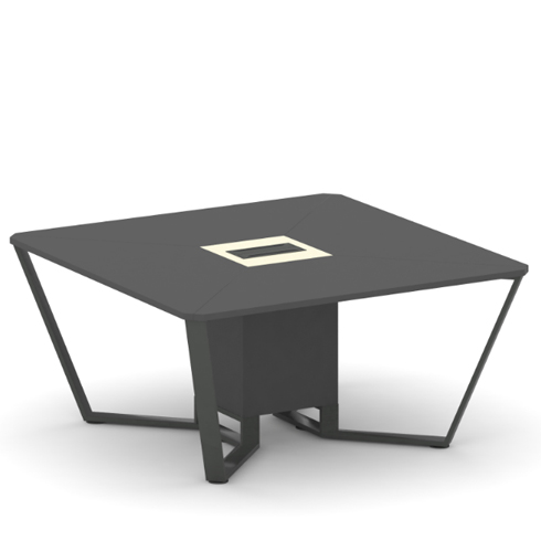 Стол переговорный квадратный 160 см (ЛДСП/МДФ/Металл крашеный)  Стил Мит (Steel Meet) KM-PR.B.SP-08