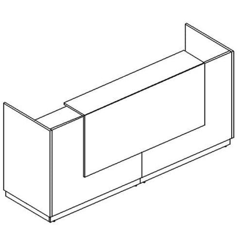 Стойка ресепшен прямая (полка высокая) А4 9836-2