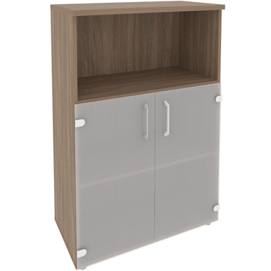 Шкаф средний с нишей со стеклом Onix Direct O.ST-2.2