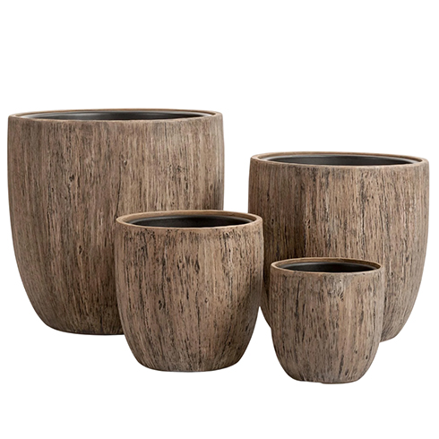 Кашпо Effectory Wood округлый конус 22 см 