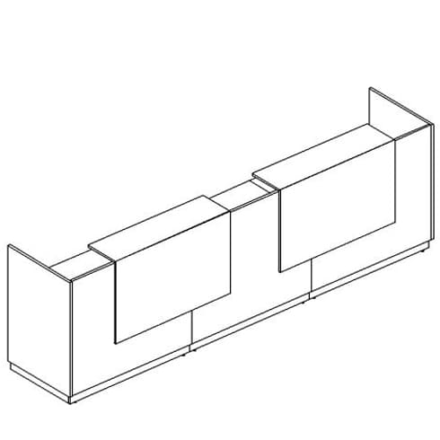 Стойка ресепшен прямая (полка высокая) А4 9836-3