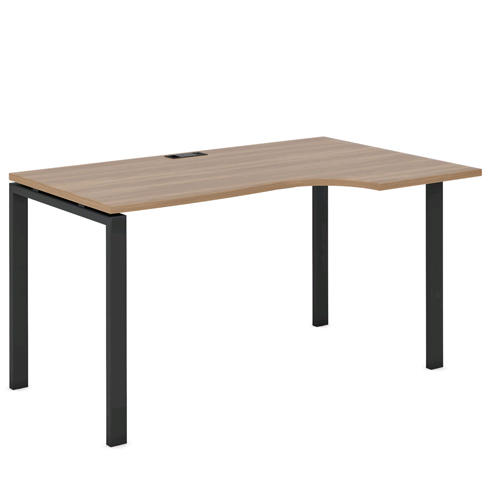 Стол криволинейный правый на П образном м/к 60х30 гл, 140 см EVOLUTION EVL106DX/П/60*30 	