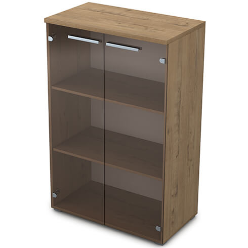 Шкаф средний закрытый (2 двери стекло тонированное) 9Ш.017.3