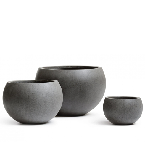 Кашпо Effectory Beton полусфера 22 см