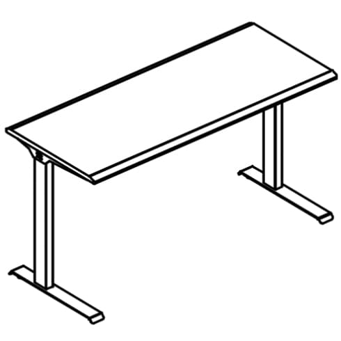 Стол 140 рабочий на каркасе МL 2 скоса Alta МР А2 004.01