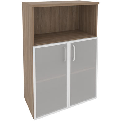 Шкаф средний с нишей со стеклом в раме Onix Direct O.ST-2.2R