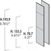 Комплект боковин для шкафов (2 шт.) 155,5 см E.O.S. 118 189