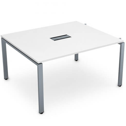 Начальный модуль переговорного стола системы Бенч на 2 рабочих места 160х120 см.  СПГН-П.928 Gloss 