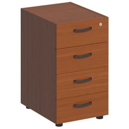 Тумба приставная 4-х ящичная без крышки с центральным замком ДР 228 