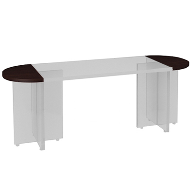 Столешница полукруглая 70 см стола для переговоров Статус С-ФР-1.4.4