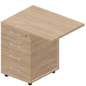 Тумба приставная 4 ящика 80х60 см ручки - алюминий  ODN48060 Artwood