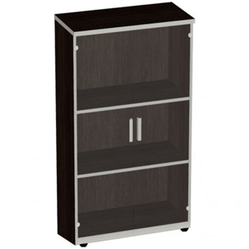 Шкаф широкий средний закрытый со стеклом