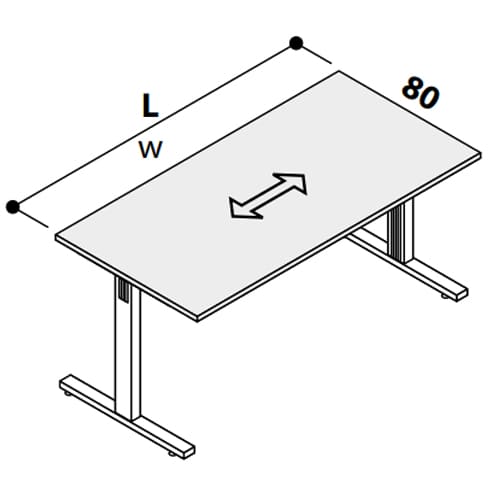 Рабочий стол 100х80 см  111088
