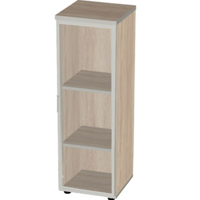 Шкаф узкий средний закрытый со стеклом в раме правый Vita V-2.5+V-4.4.1+фурн+ручка