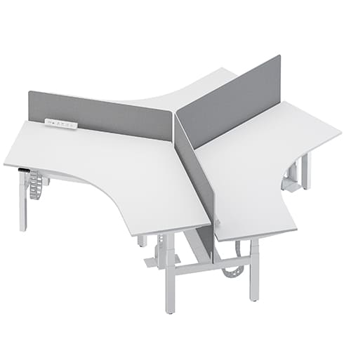 Подстолье подъёмное эргономичное 3х коленное,  на  три рабочих мест а(без столешницы) DZZ55-2.155154