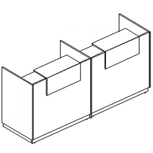Стойка ресепшен прямая с промежуточной опорой А4 9846