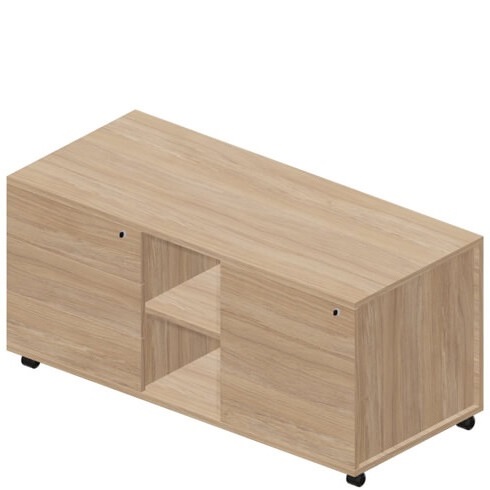 Сервисная тумба 3 секции левая стандартные колёсные опоры без ручек  Artwood Executive UMU1253BG Artwood Executive