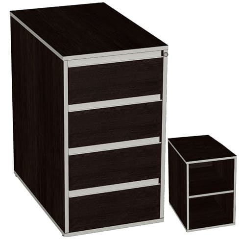 Тумба приставная с оборотной стороны полки