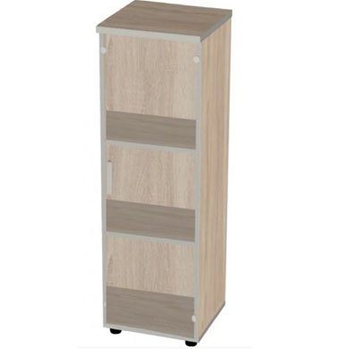 Шкаф узкий средний закрытый со стеклом правый Vita V-2.5+V-4.3.1+фурн