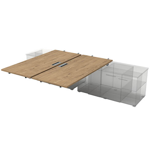 Средний модуль на 2 рабочих места 180х163,5 см, для опорной тумбы СПБС.985