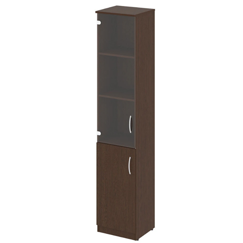 Шкаф высокий узкий комбинированный со стеклом левый В.СУ-1.2 Левый