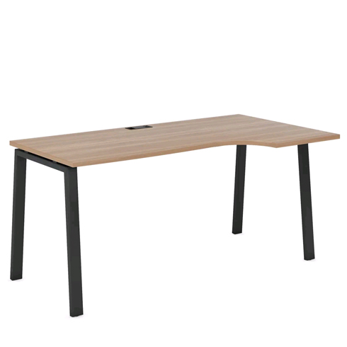 Стол криволинейный правый на А образном м/к 60х30 гл., 140 см EVOLUTION EVL106DX/А/60*30