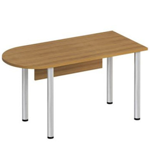 Стол полукруглый 140х67 см опоры МХ с экраном ДСП Формула СТ ФР 2111