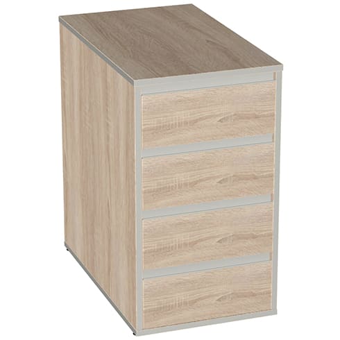 Тумба приставная 4 ящика и 2 ниши Vita V-3.4