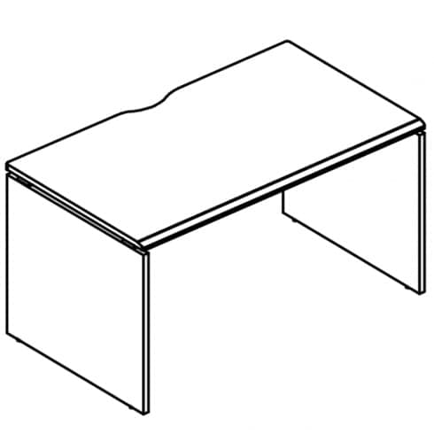 Стол письменный на каркасе ДСП (1 скос) МР МП 022.02