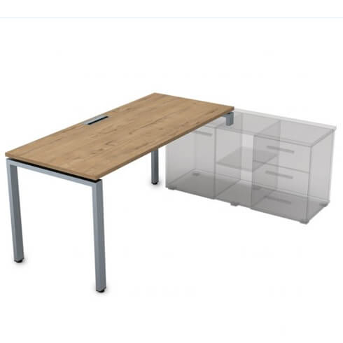 Стол рабочий прямолинейный правый 160х70 см 3 опоры СТП-П.974