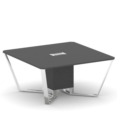 Стол переговорный квадратный 160 см (ЛДСП/Металл) Стил Мит (Steel Meet) MD-PR.B.SP-08