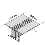 Центральный модуль переговорного стола на опоре 146554