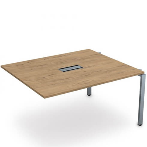 Средний модуль переговорного стола системы Бенч на 2 рабочих места 140х120 см.  СПГС-П.927