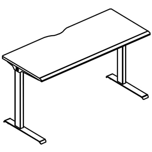 Стол офисный на металлокаркасе МL (1 скос) МР А2 012.02
