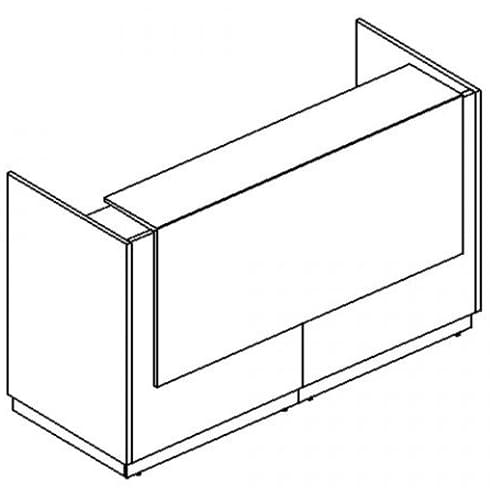 Стойка ресепшен прямая (полка высокая) А4 9832-2