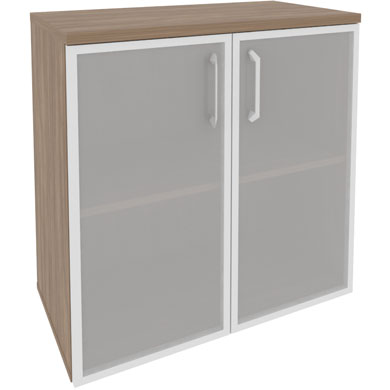 Шкаф низкий закрытый со стеклом в раме Onix Direct O.ST-3.2R