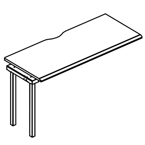 Секция стола рабочей станции каркас МТ 1 скос МР Б1 023.02-1
